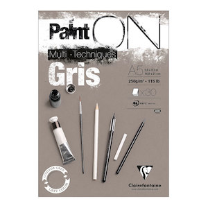 Stationery: PaintON Pad Grey A5 30sh