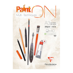 Stationery: PaintON Pad White A3 40sh