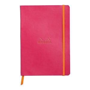 Rhodiarama Softcover Notebook A5 Lined Raspberry