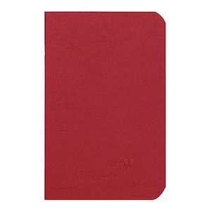 Age Bag Notebook Pocket Blank Red