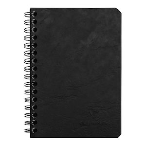 Stationery: Age Bag Spiral Notebook Pocket Lined Black