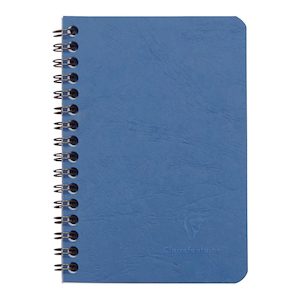 Age Bag Spiral Notebook Pocket Lined Blue