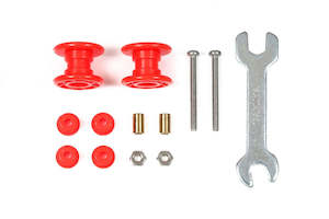 Tamiya Mini 4wd 95662 Low Fric Plastic Dbl Rollers 13mm (Red)