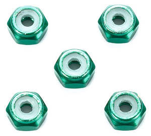 Hobby equipment and supply: Tamiya Mini 4wd 95424 2mm Aluminum Lock Nut Green