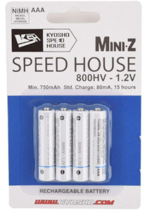 Hobby equipment and supply: Kyosho Speed House 750mAh AAA Batteries (4 pack)