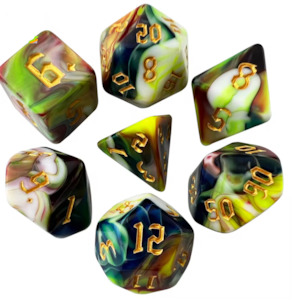 Hobby equipment and supply: Dragons Broth - 7pc Polyhedral Dice Set