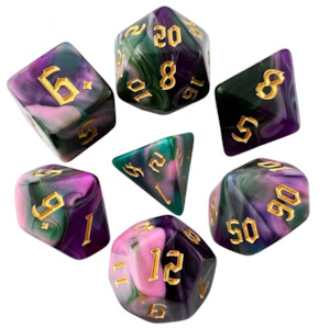 Hobby equipment and supply: Wizards Elixir - 7pc Polyhedral Dice Set