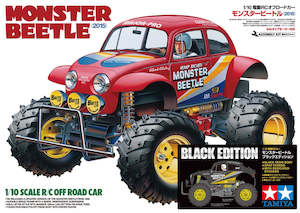 Hobby equipment and supply: Tamiya RC 47419 Monster Beetle (Black Edition)