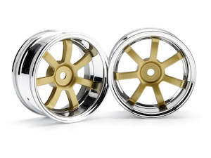 HPI Racing 3320 RAYS GRAM LIGHTS 57S-PRO CHROME/GOLD (6mm OFFSET)