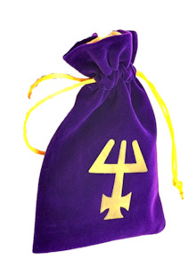 Hobby equipment and supply: Drawstring Dice Bag (Purple/Trident)