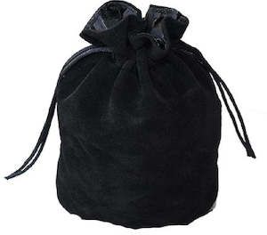 Hobby equipment and supply: Velvet Drawstring Dice Bag (Black)