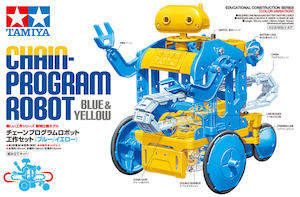 Hobby equipment and supply: Tamiya Education 69931 Chain-Program Robot (Blue/Yellow)