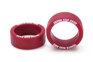 Hobby equipment and supply: Tamiya Mini 4wd 95140 Low Friction Small Dia. Low Profile Tire (Maroon, 2pcs.) Japan Cup 2020