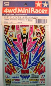 Tamiya Mini 4wd 15197 Thunder Boomerang W10 Dress-Up Sticker