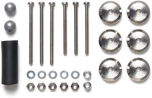 Hobby equipment and supply: Tamiya Mini 4wd 95608 Adjustable Mass Damper (2.5g X 6pcs) SILVER