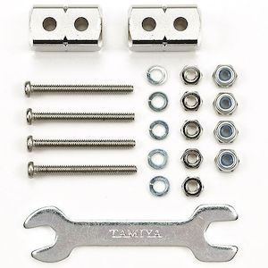 Hobby equipment and supply: Short Mass Damper Block (8x8x14mm) 2pcs Silver