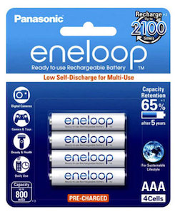 Hobby equipment and supply: Panasonic ENELOOP AAA Rechargeable 4pk