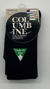 Columbine - Black Under The Knee Socks (UTK) -3 Pack