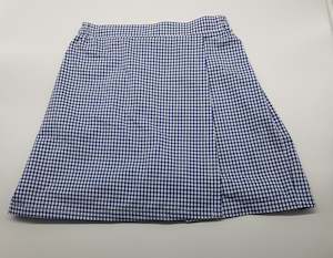 Royal Blue & White Check Gingham-Summer Skort