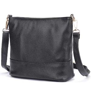 Women's Genuine Leather Tote Bag, Crossbody Bag 2193 Black Colour| TOUCHANDCATCH NZ