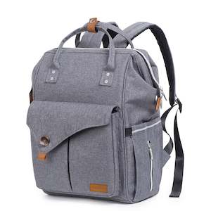 Nappy Bag, Nappy Backpack Grey Colour TC102 | TOUCHANDCATCH NZ