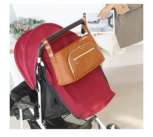 Vegan Leather Nappy Bag, Pram Nappy Bag | TOUCHANDCATCH NZ