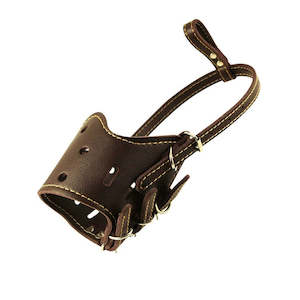 Adjustable Genuine Leather Dog Muzzle | TOUCHANDCATCH NZ