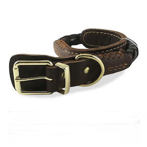 Genuine Leather Woven Dog Collar  | TOUCHANDCATCH NZ