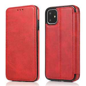 Vegan Leather iPhone Case Red Color E40 | TOUCHANDCATCH NZ