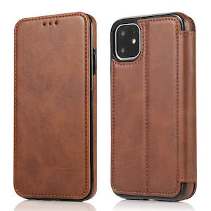 Vegan Leather iPhone Case Brown Color E40 | TOUCHANDCATCH NZ