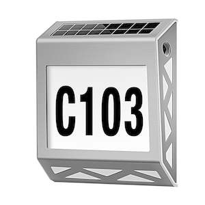 Home Decor Outdoor Solar Powered Sensor House Number Sign TC1101 | TOUCHANDCATCH NZ