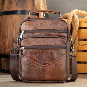 Men's Genuine Leather Crossbody Bag, Men’s Satchel TC642 | TOUCHANDCATCH NZ