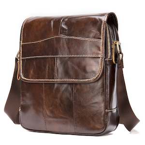 Men's Genuine Leather Crossbody Bag, Satchel TC121 | TOUCHANDCATCH NZ