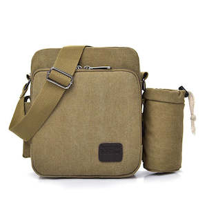 Men's Washed Canvas Crossbody Bag, Satchel TC663 | TOUCHANDCATCH NZ