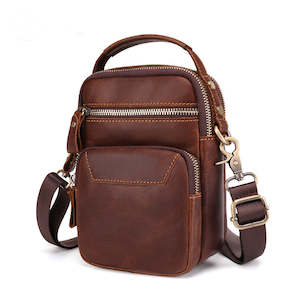 Men's Leather Crossbody bag, Satchel TC470 | TOUCHANDCATCH NZ