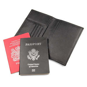 Genuine Leather RFID Passport Wallet 191 BLK | TOUCHANDCATCH NZ