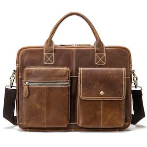 Genuine Leather Crossbody Bag, Laptop Bag For 15.6 Inch TC412 | TOUCHANDCATCH NZ