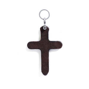 Genuine Leather Cross Key Ring | TOUCHANDCATCH NZ