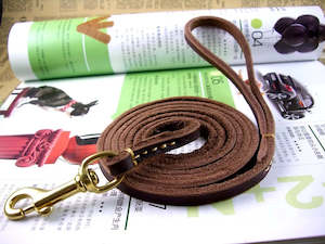 Genuine Leather Tape Dog Lead, Pet Lead 1.5M | TOUCHANDCATCH NZ