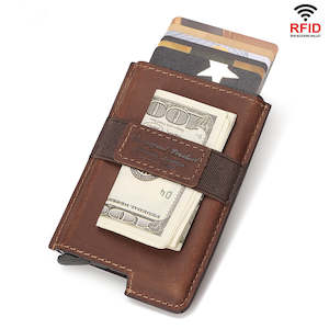 Genuine Leather RFID Pop-up Card Case 377 | TOUCHANDCATCH NZ