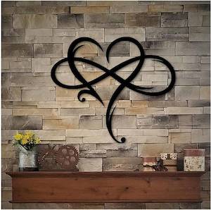 Home Decor, Metal Wall Art - Infinity Heart | TOUCHANDCATCH NZ