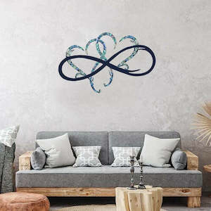 Home Decor, Metal Wall Art - Infinity Double Heart | TOUCHANDCATCH NZ