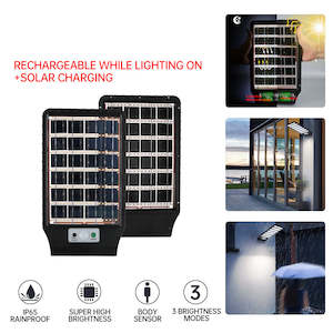 Home Decor Outdoor Integrated 100W LED Solar Powered Sensor Floodlight | TOUCHANDCATCH NZ