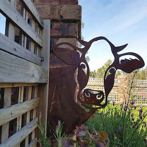 Home Decor, Wall Art  Metal Cow Head Double Sided | TOUCHANDCATCH NZ