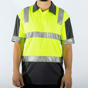 Work clothing: Overtime Short Sleeve Hi Vis Polo - Yellow