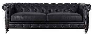 TNC Chesterfield 3 Seater Sofa, 1060S Black