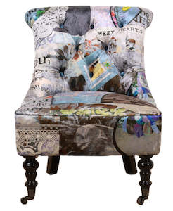 TNC Patchwork Bedroom Chair, 2295-76B