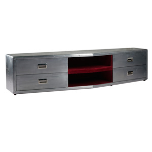 Furniture: TNC 2M Entertainment Unit, Aluminum, ATK101