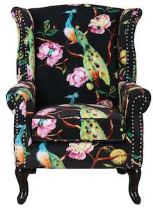 Furniture: TNC Wing Chair 2199S-04 Peacock