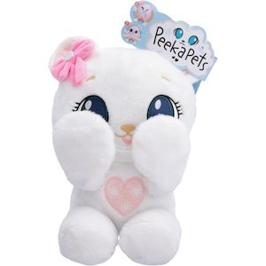 PEEKAPETS WHITE TEDDY BEAR